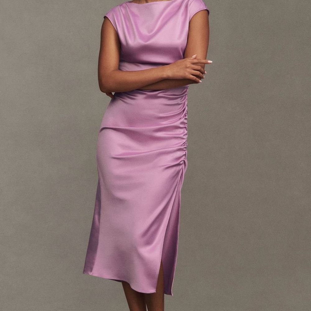 Sophisticated Lavender Midi Dress